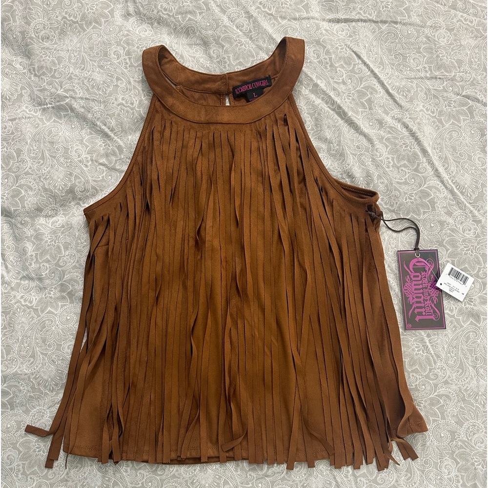 Rock&Roll Cowgirl Fringe Tank